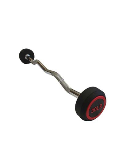 DXP 20-110 lbs Rubber EZ Curl Barbell Set