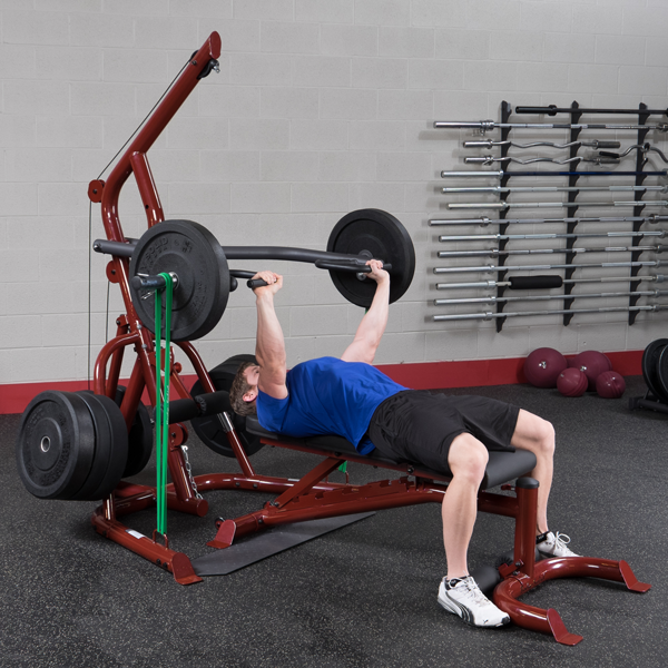 Body-Solid GLGS100P4 Corner Leverage Gym Package With Bench-NEW IN BOX . Call For Lowest Price In the USA