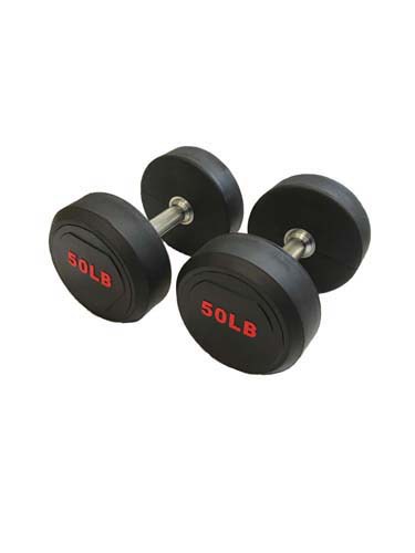 DXP 5-100 lbs Rubber Pro Style Dumbbell Set-New