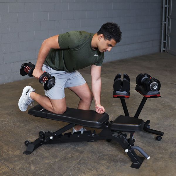 Body-Solid Tools Adjustable Dumbbell Pair with Stand - SDBX132ST-NEW IN BOX . Call For Lowest Price In the USA