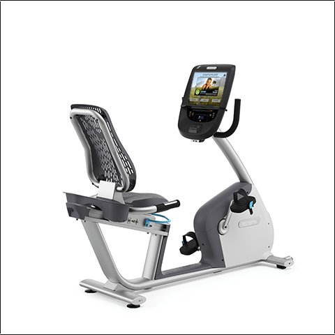 Precor RBK 885 Recumbent Bike W P82 Console-Remanufactured. Call 888-502-2348 For Lowest Pricing