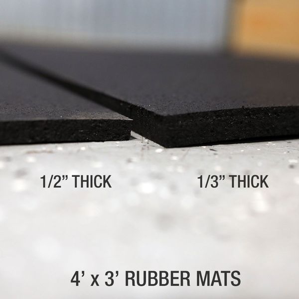 4x3 Rubber Mat, .5 inch Thick RFM1-2BLK3-NEW IN BOX . Call For Lowest Price In the USA