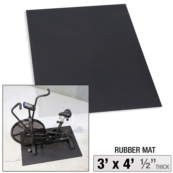 4x3 Rubber Mat, .5 inch Thick RFM1-2BLK3-NEW IN BOX . Call For Lowest Price In the USA