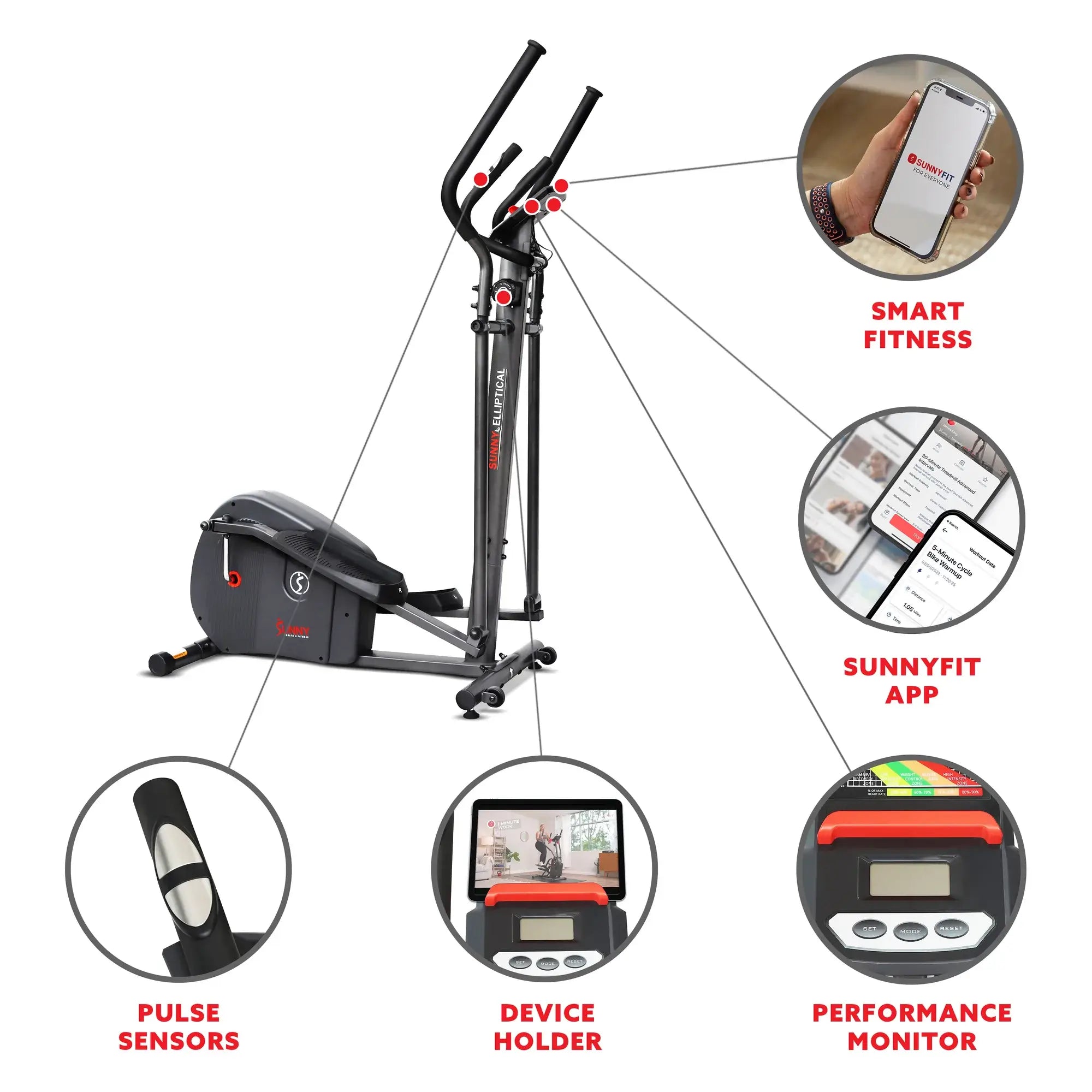 GP Pro Sun Endurance Series Smart Elliptical Machine- Lifetime warranty*