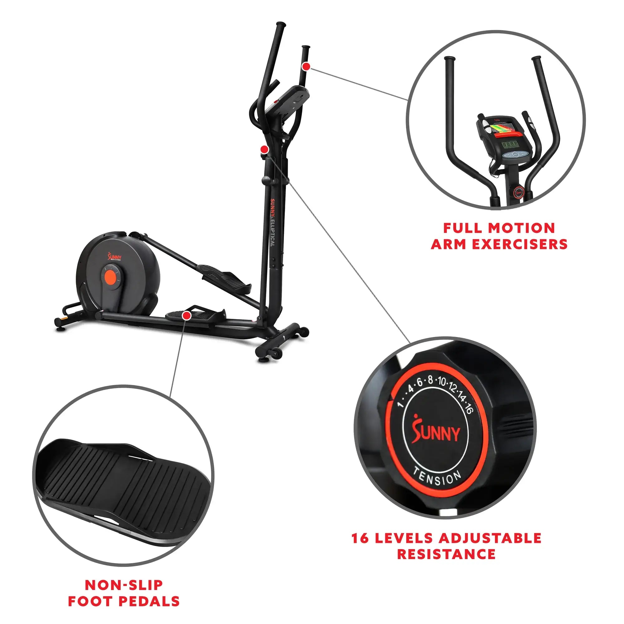 GP Pro Sun Power Stride Smart Elliptical Cross Trainer Machine- Lifetime warranty*