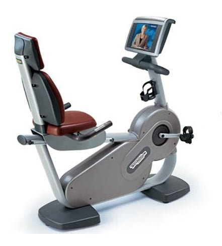 Technogym Excite 700e Recumbent Exercise Bike-Remanufactured w/TV