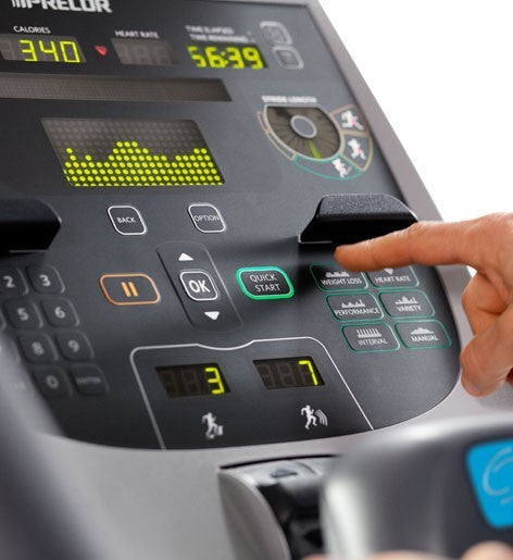 Precor AMT 835 Commercial Adaptive Motion Trainer Open Stride. Call 888-502-2348 For Lowest Pricing Guaranteed!