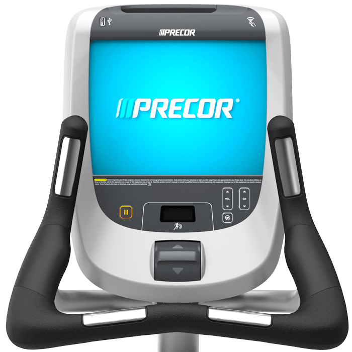 Precor UBK 885 W/P80 Console Remanuactured Commercial Upright Bike.Call Now For Lowest Prices Guaranteed!