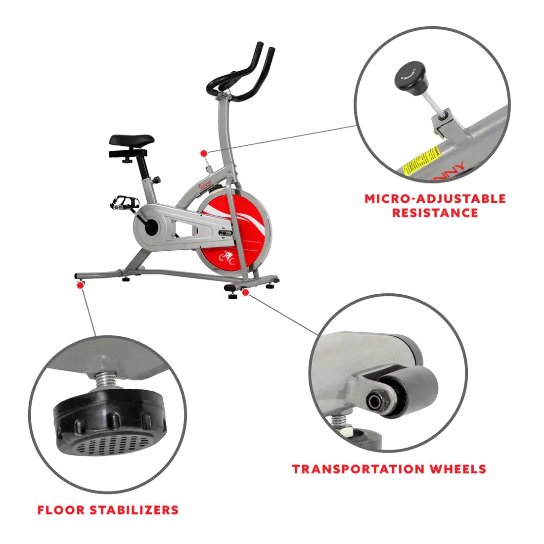 GP Pro Sun Indoor Cycling Stationary Exercise Bike Chain Drive - Lifetime warranty*