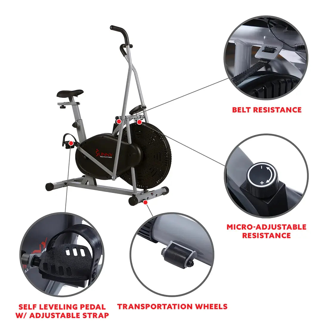 GP Pro Sun Air Resistance Upright Hybrid Bike - Lifetime warranty*