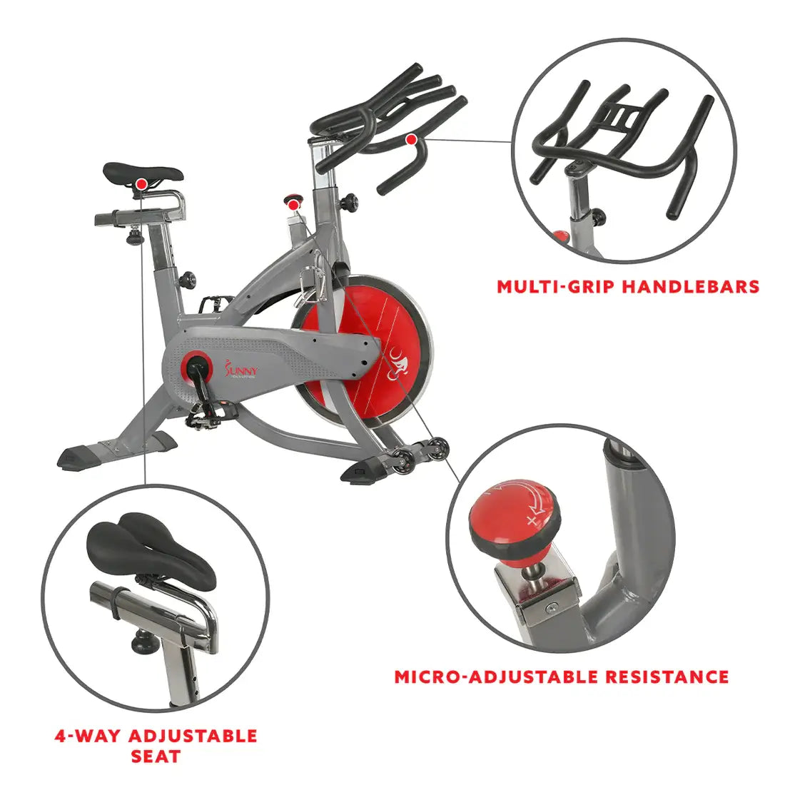 GP Pro Sun AeroPro Exercise Bike for Indoor Cycling - Lifetime warranty*
