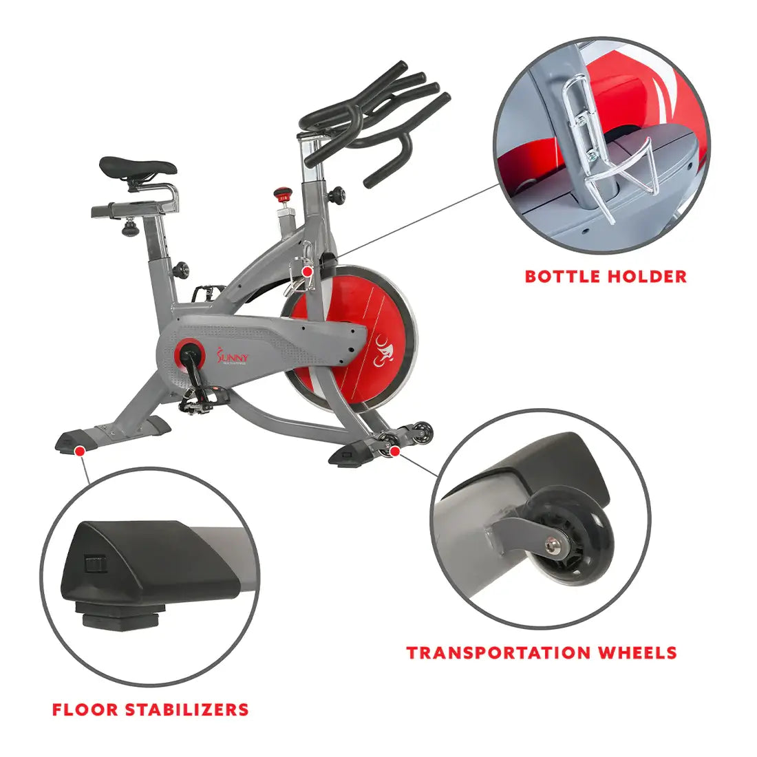 GP Pro Sun AeroPro Exercise Bike for Indoor Cycling - Lifetime warranty*