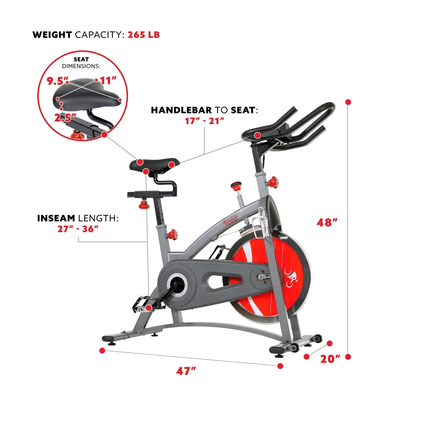 GP Pro Sun Belt Drive Exercise Bike Indoor Cycling Bike - Lifetime warranty*