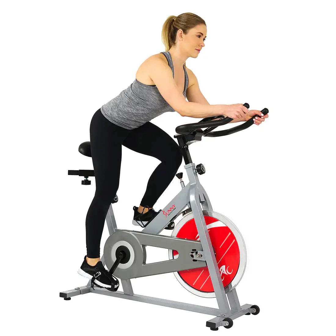 GP Pro Sun Silver Exercise Bike Chain Drive Indoor Cycling Trainer - Lifetime warranty*