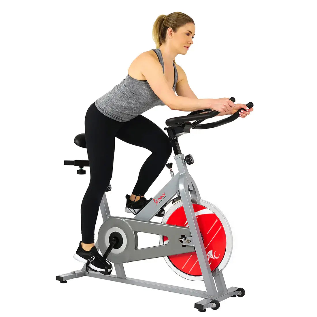 GP Pro Sun Silver Exercise Bike Chain Drive Indoor Cycling Trainer - Lifetime warranty*