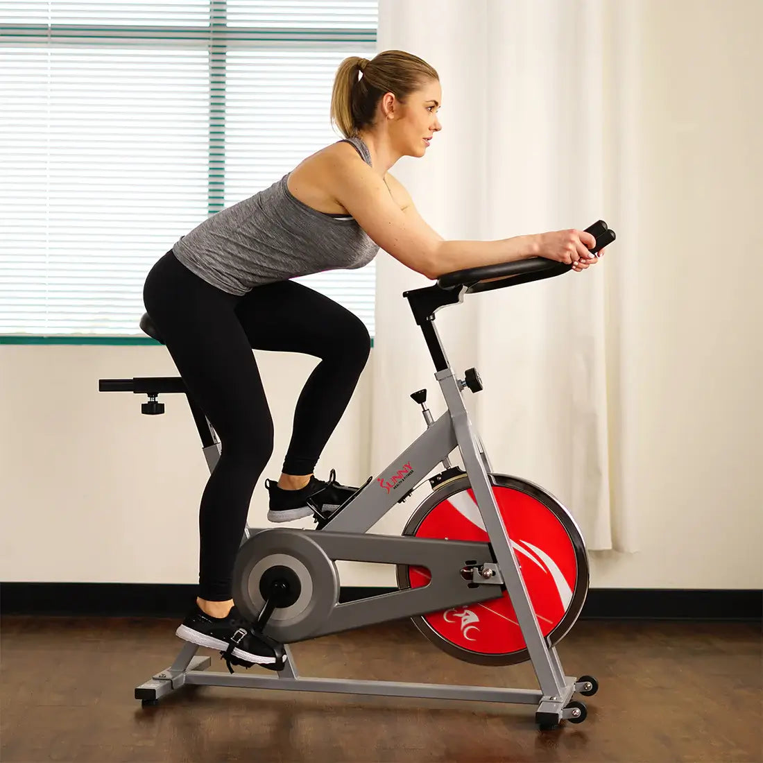 GP Pro Sun Silver Exercise Bike Chain Drive Indoor Cycling Trainer - Lifetime warranty*