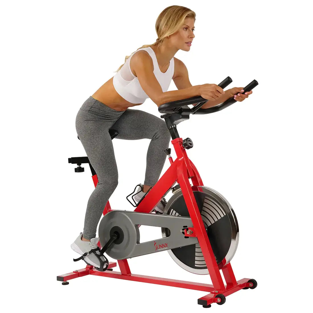 GP Pro Sun Red Chain Drive Indoor Cycling Exercise Bike Trainer-Lifetime warranty*