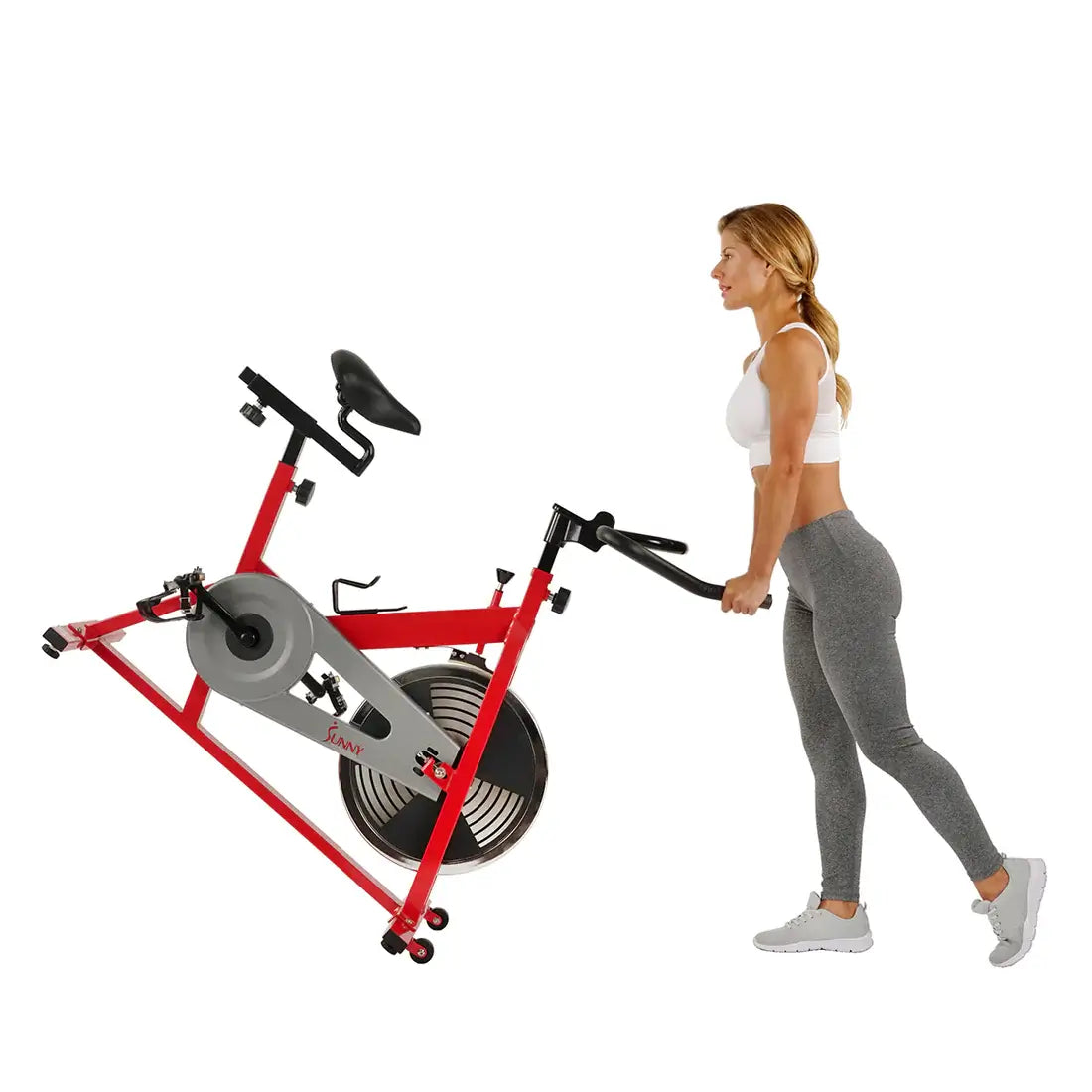 GP Pro Sun Red Chain Drive Indoor Cycling Exercise Bike Trainer-Lifetime warranty*