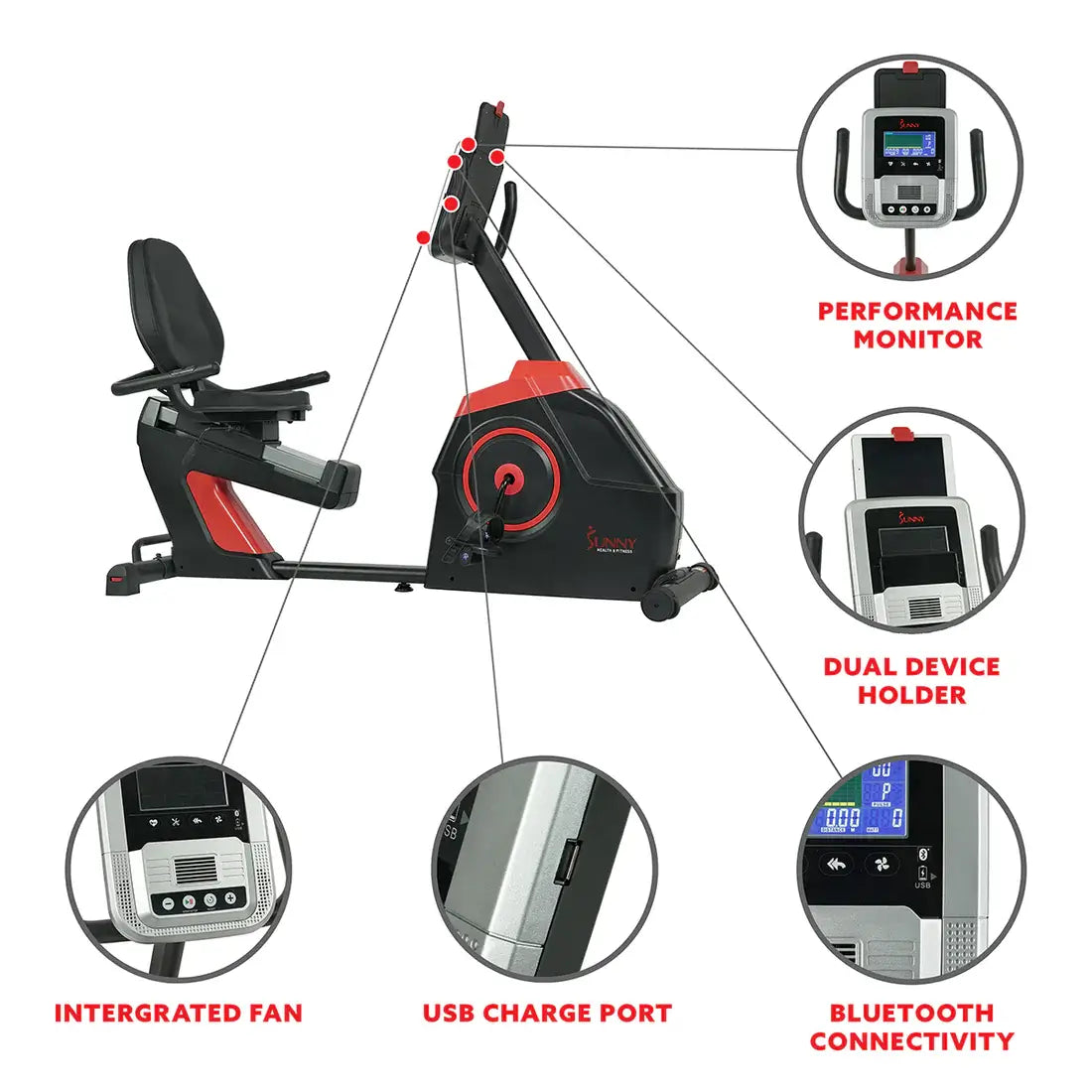 GP Pro Sun Evo-Fit Recumbent Bike Electro-Magnetic Cardio Fitness - Lifetime warranty*