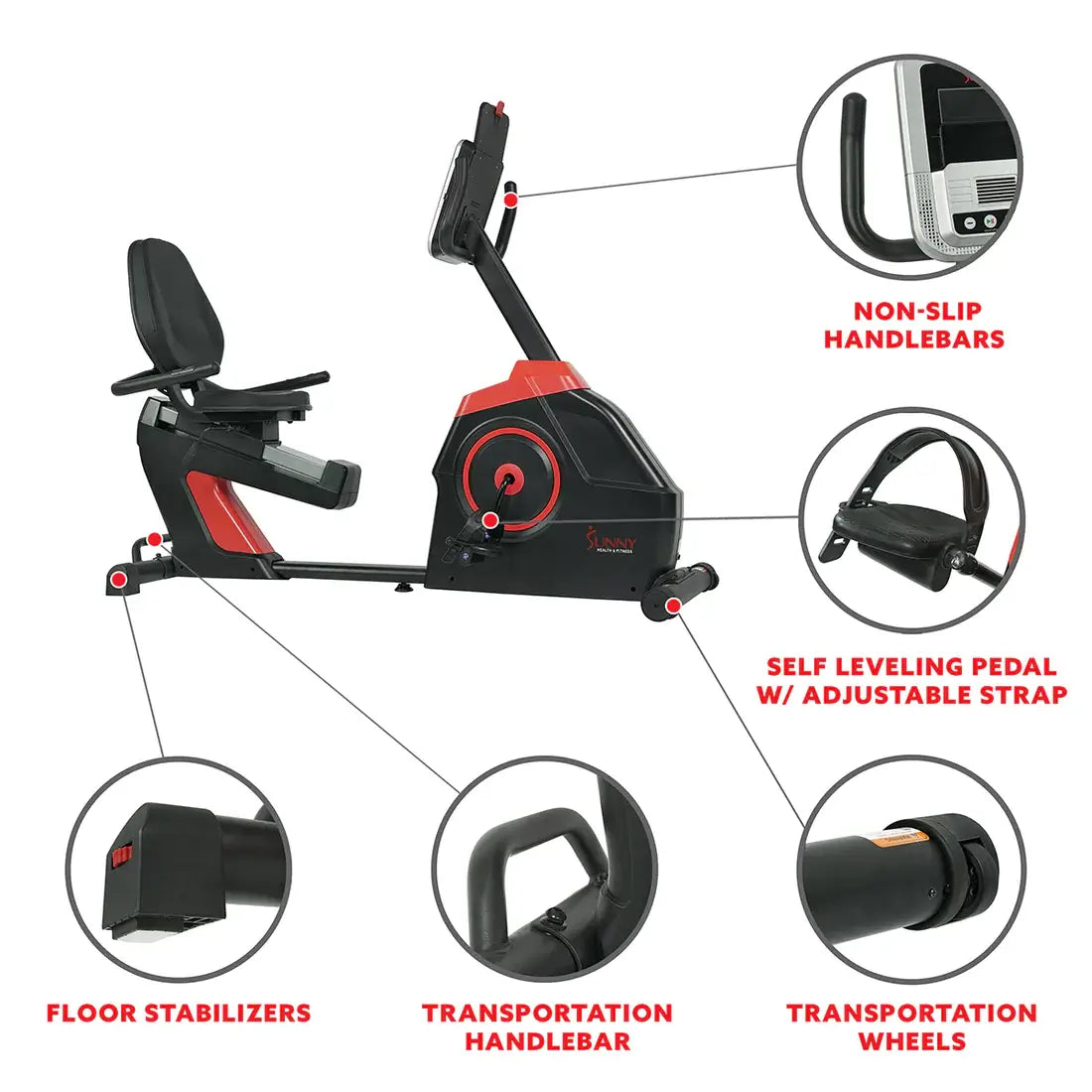 GP Pro Sun Evo-Fit Recumbent Bike Electro-Magnetic Cardio Fitness - Lifetime warranty*