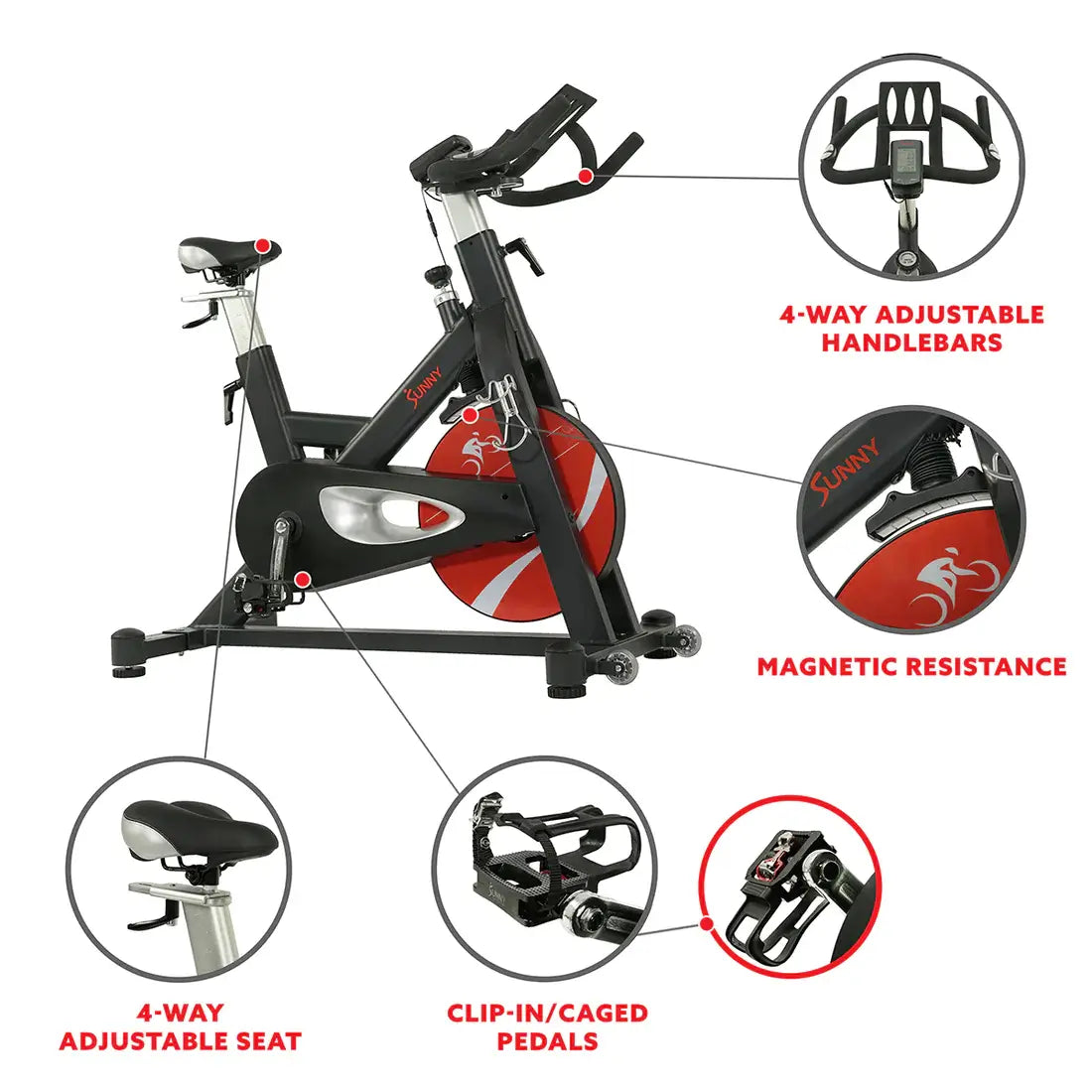 GP Pro Sun Evolution Pro II Magnetic Indoor Cycle Exercise Bike - Lifetime warranty*