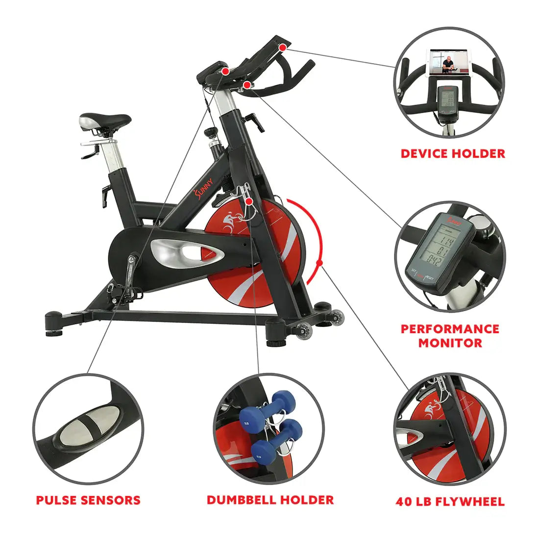 GP Pro Sun Evolution Pro II Magnetic Indoor Cycle Exercise Bike - Lifetime warranty*
