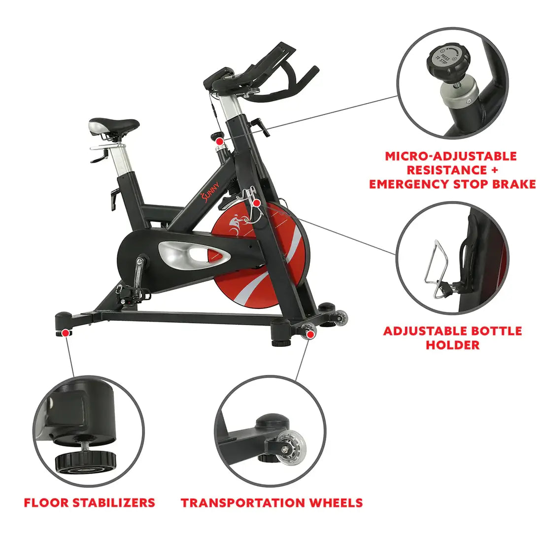 GP Pro Sun Evolution Pro II Magnetic Indoor Cycle Exercise Bike - Lifetime warranty*