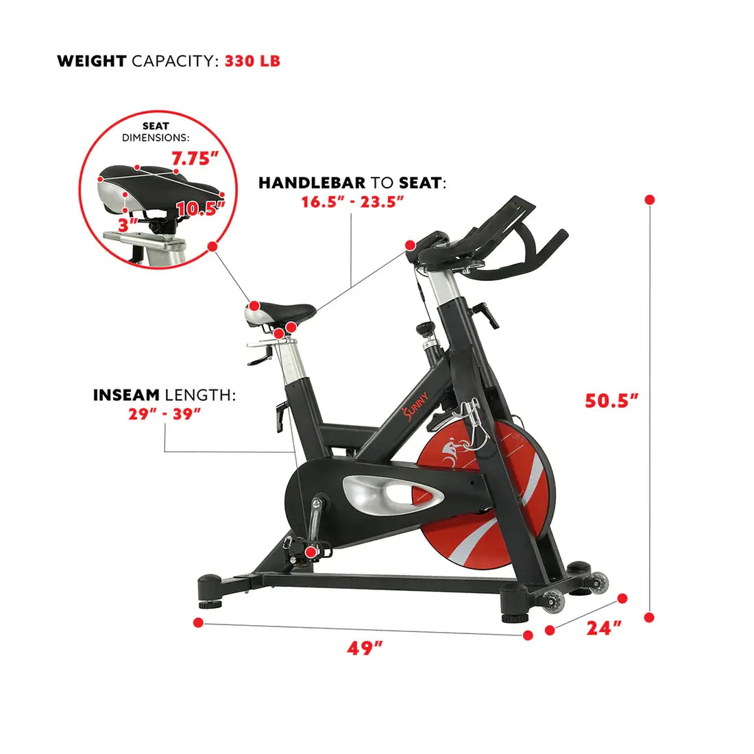 GP Pro Sun Evolution Pro II Magnetic Indoor Cycle Exercise Bike - Lifetime warranty*