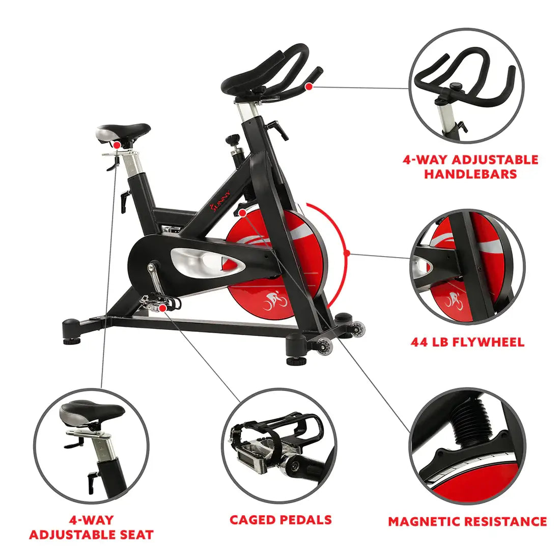 GP Pro Sun Evolution Pro Magnetic Belt Drive Heavy Duty Indoor Cycling Bike - Lifetime warranty*