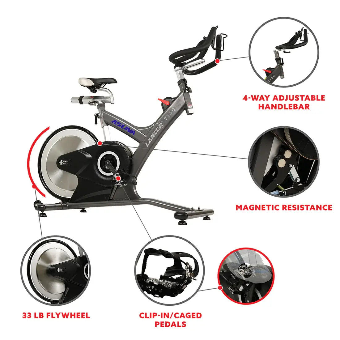GP Pro Sun Asuna Lancer Rear Flywheel Commercial Exercise Bike - Lifetime warranty*