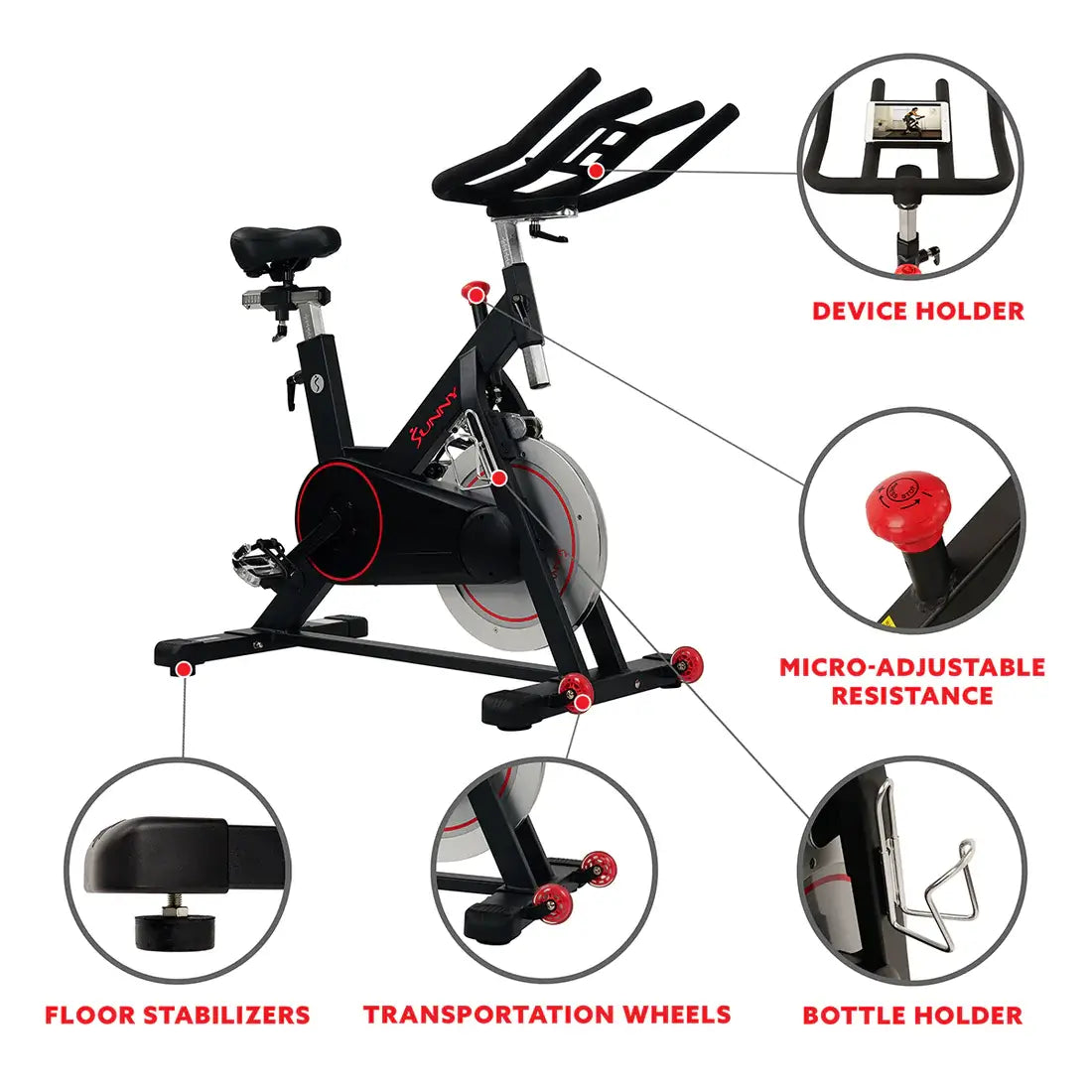 GP Pro Sun Indoor Cycling Bike Magnetic Belt Drive - Lifetime warranty*