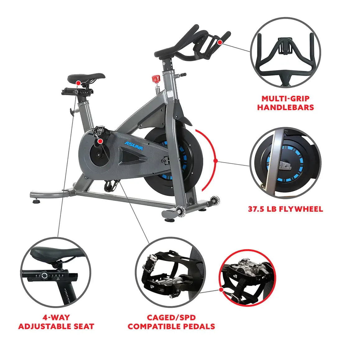 GP Pro Sun Magnetic Chain Drive Turbo Commercial Indoor Cycling Trainer Exercise Bike-Lifetime warranty*