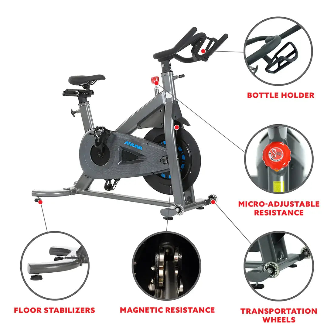 GP Pro Sun Magnetic Chain Drive Turbo Commercial Indoor Cycling Trainer Exercise Bike-Lifetime warranty*