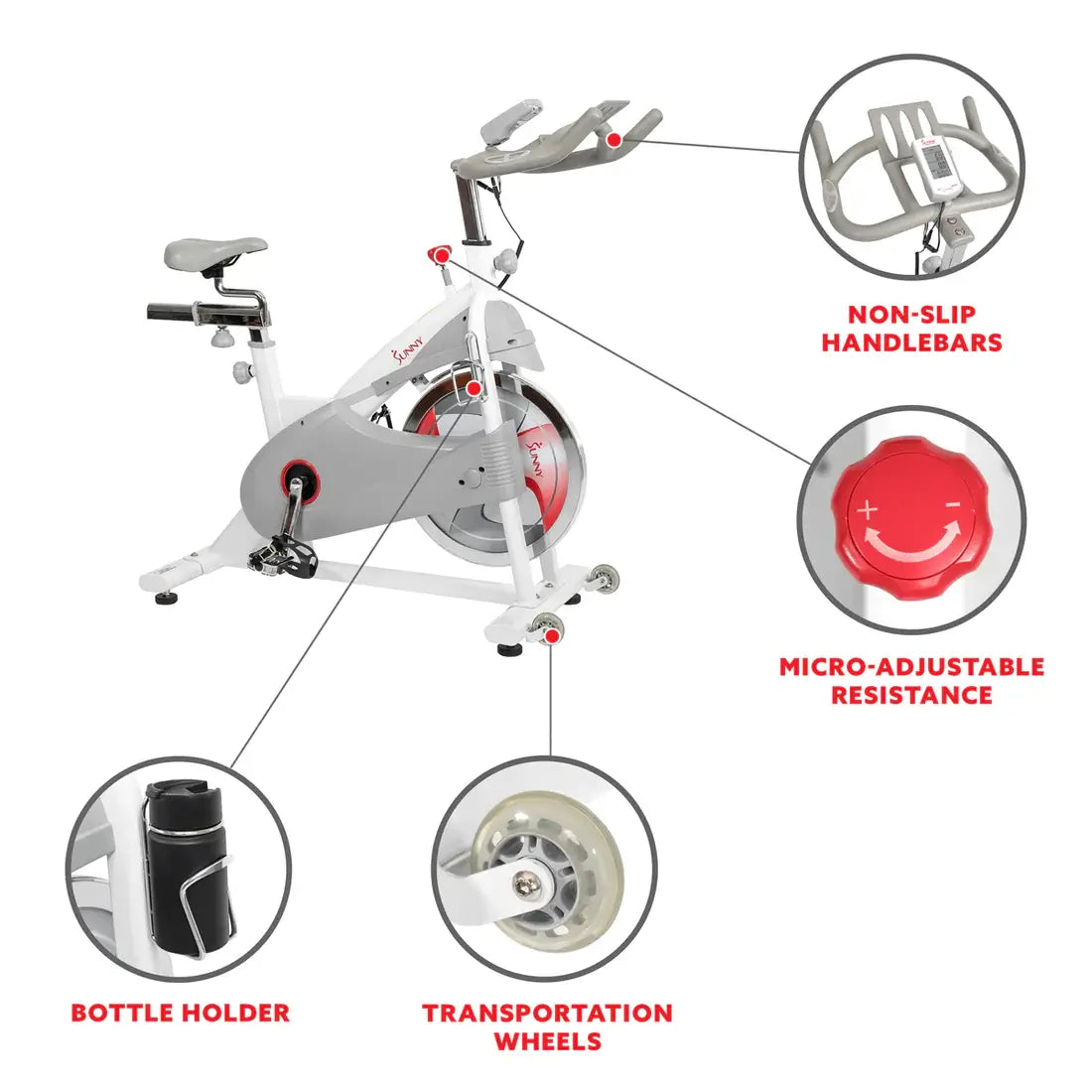GP Pro Sun Premium Magnetic Belt Drive Indoor Cycling Bike - Lifetime warranty*