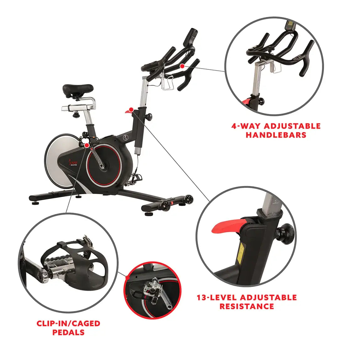 GP Pro Sun Magnetic Rear Belt Drive Stationary Bike - Lifetime warranty*