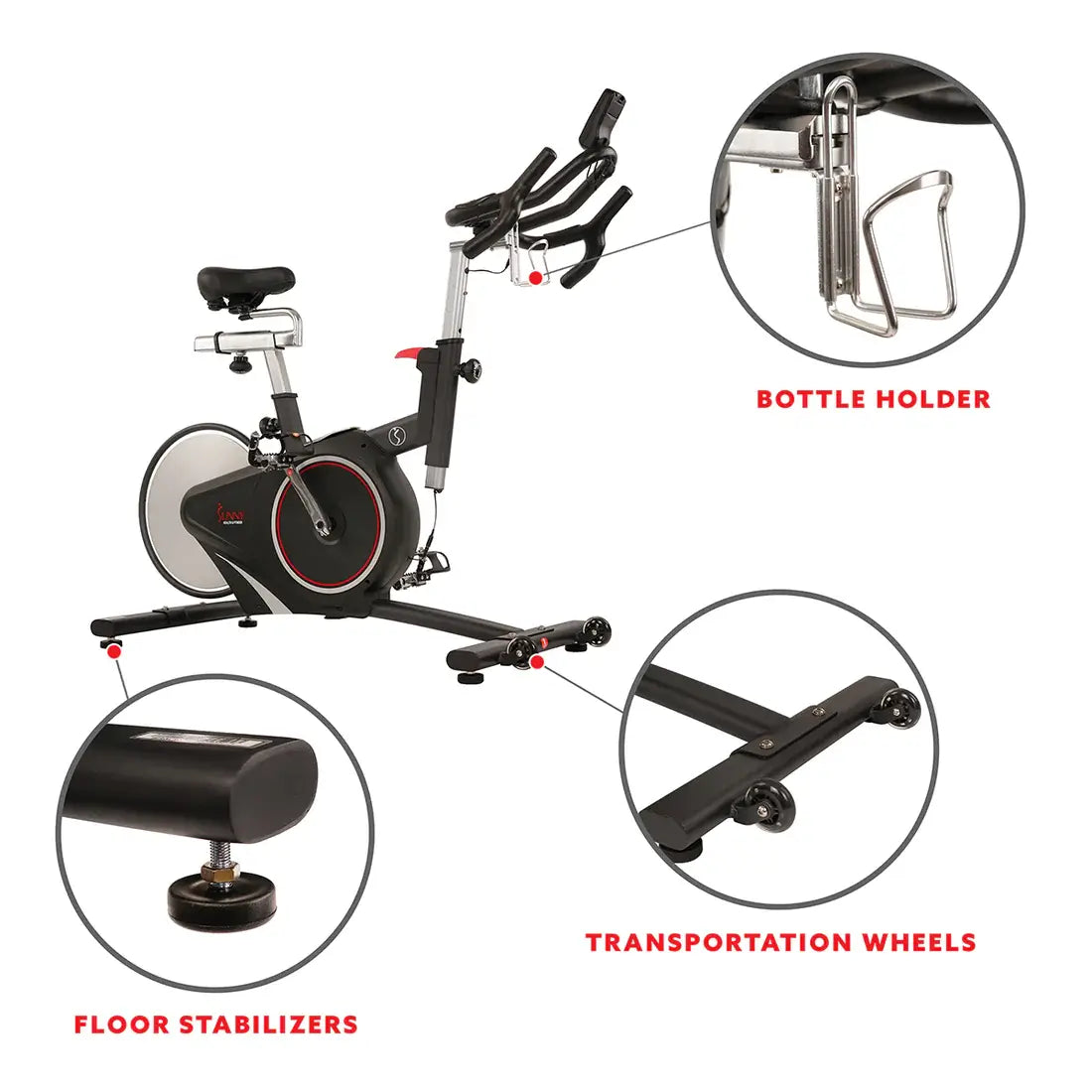 GP Pro Sun Magnetic Rear Belt Drive Stationary Bike - Lifetime warranty*