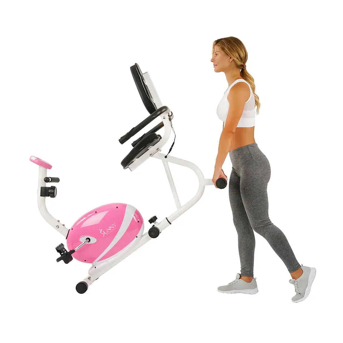 GP Pro Sun Pink Recumbent Exercise Bike Magnetic Resistance - Lifetime warranty*