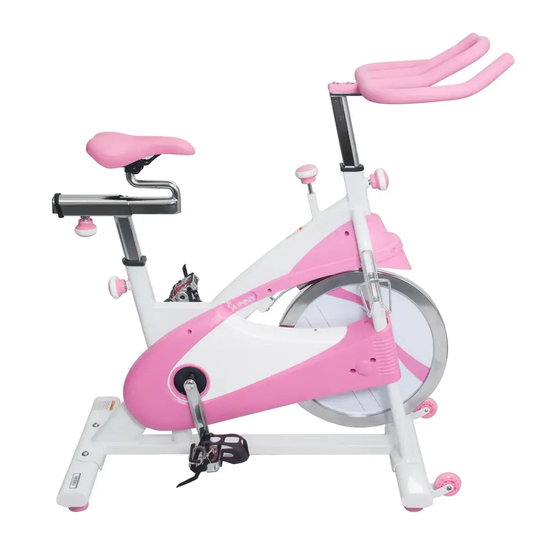GP Pro Sun Pink Exercise Bike Belt Drive Premium Indoor Cycling Trainer - Lifetime warranty*