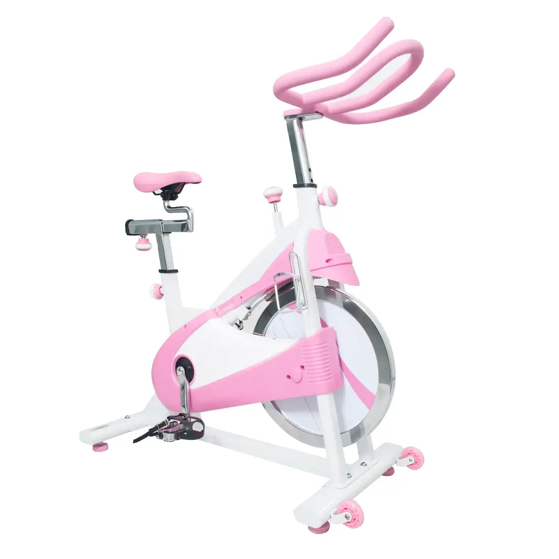 GP Pro Sun Pink Exercise Bike Belt Drive Premium Indoor Cycling Trainer - Lifetime warranty*