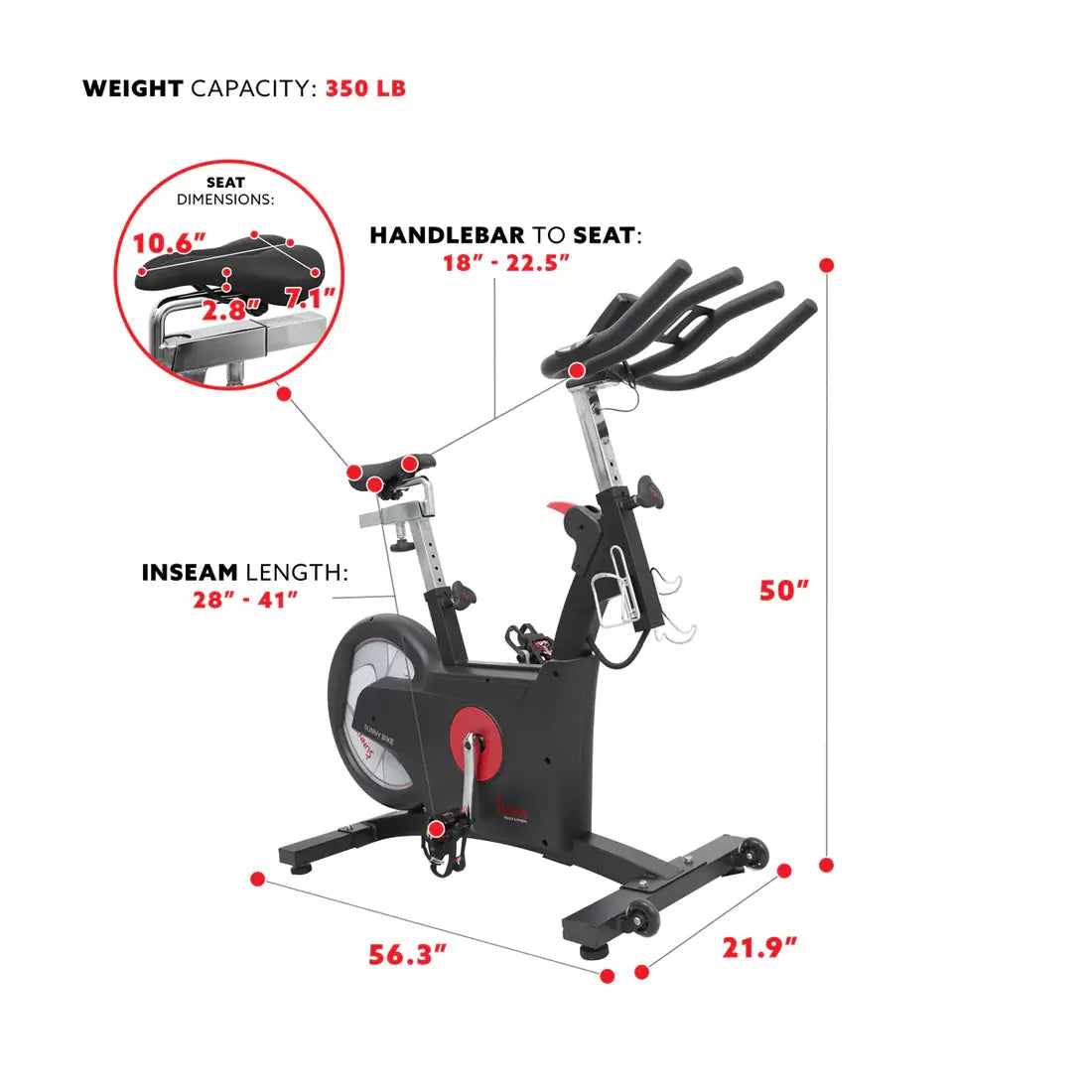 GP Pro Sun Kinetic Rear Flywheel Drive Indoor Cycling Bike - Lifetime warranty*