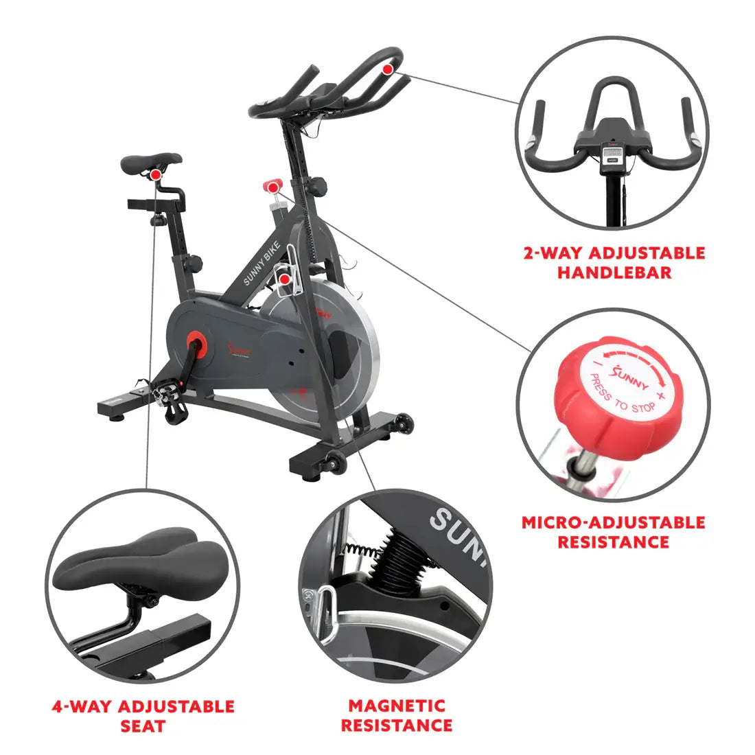 GP Pro Sun Pro II Magnetic Indoor Sunny Bike - Lifetime warranty*