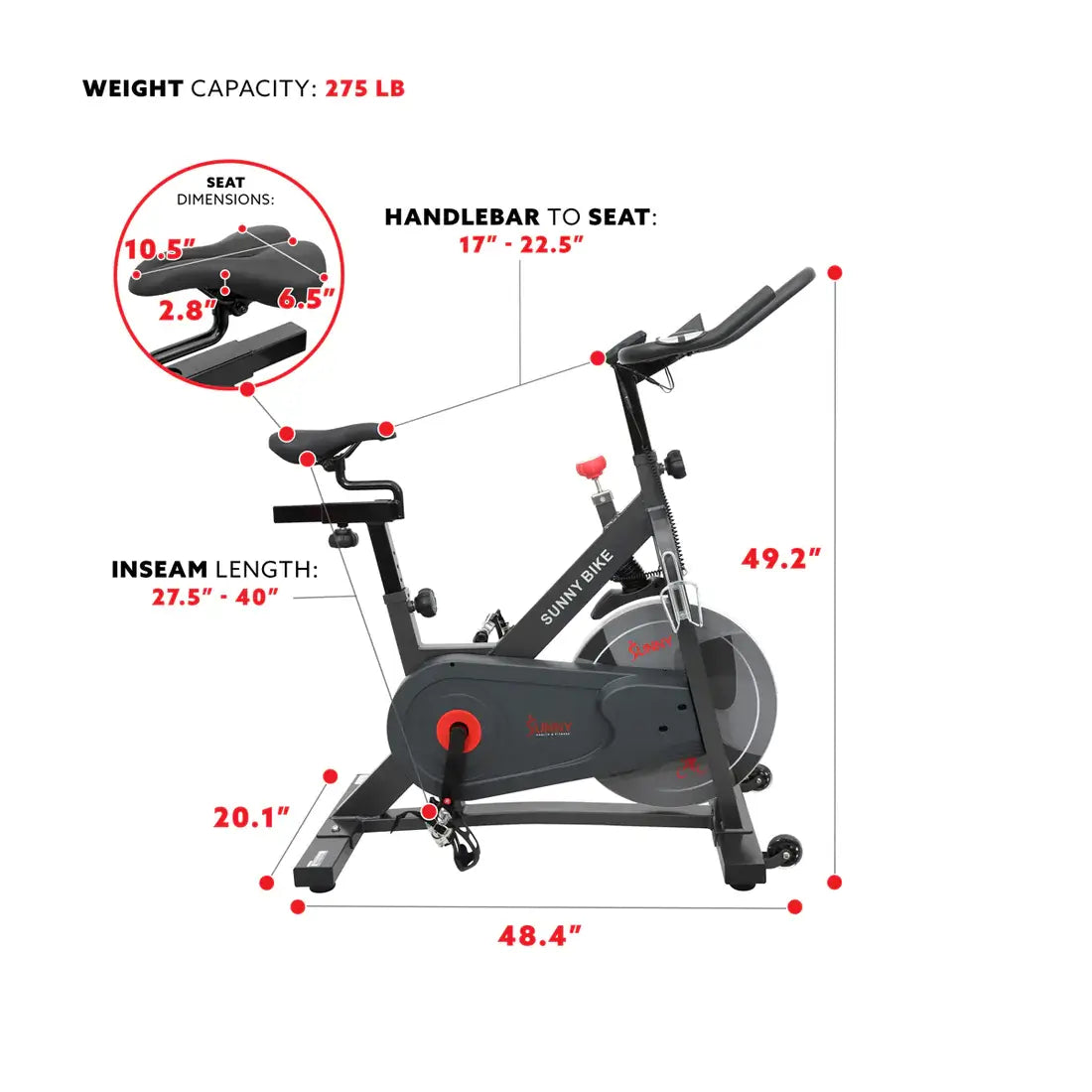 GP Pro Sun Pro II Magnetic Indoor Sunny Bike - Lifetime warranty*