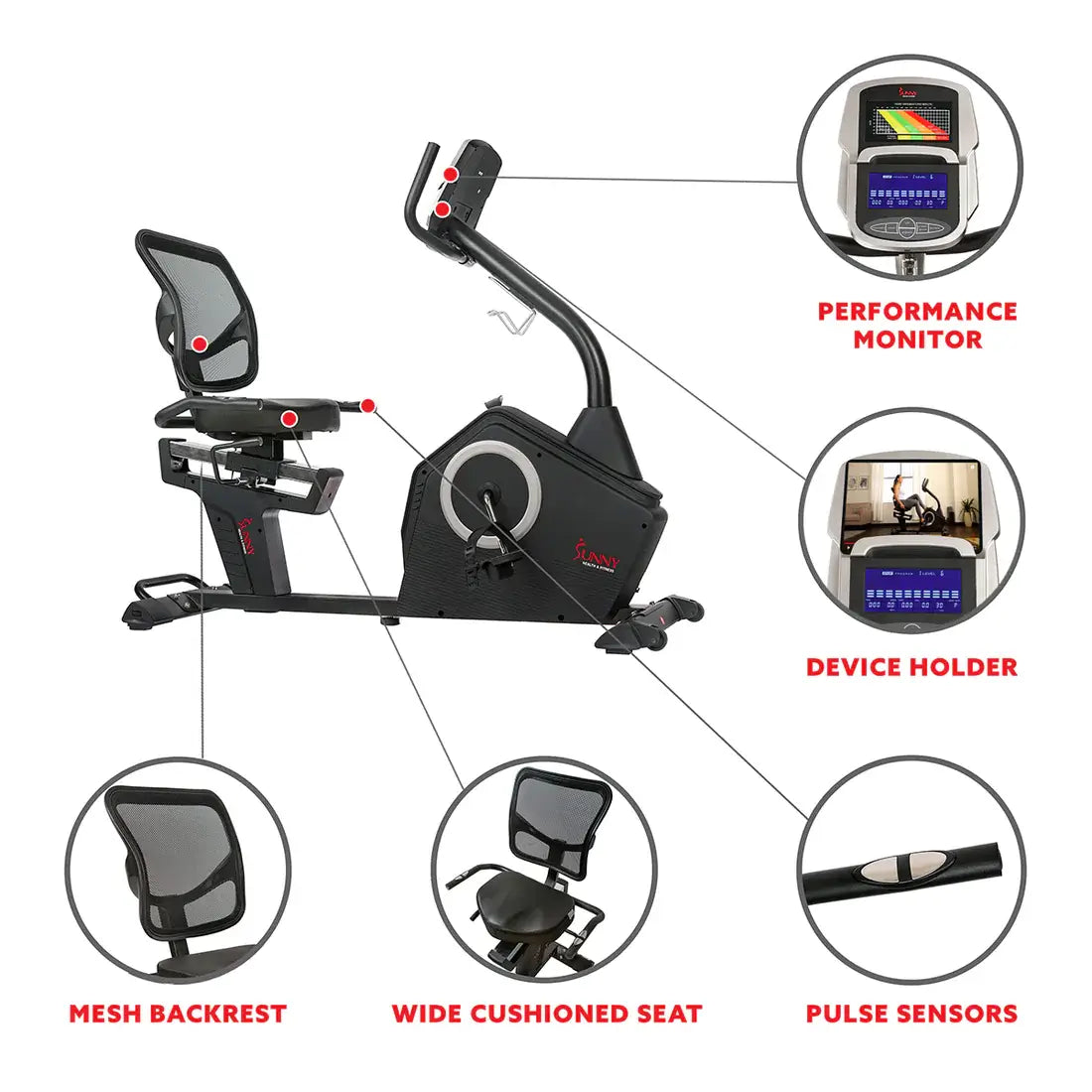 GP Pro Sun Stationary Recumbent Bike - Lifetime warranty*