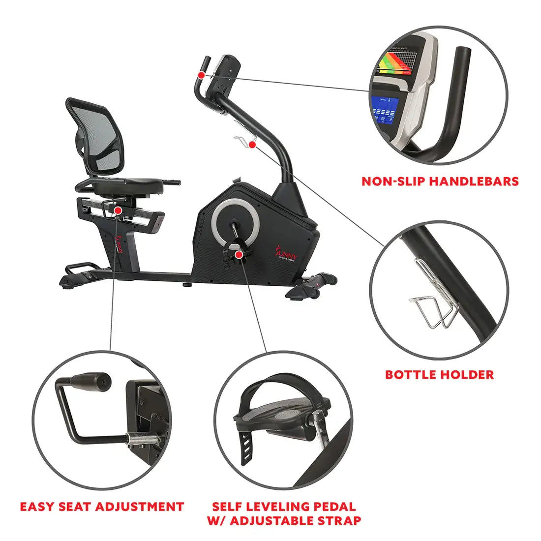 GP Pro Sun Stationary Recumbent Bike - Lifetime warranty*