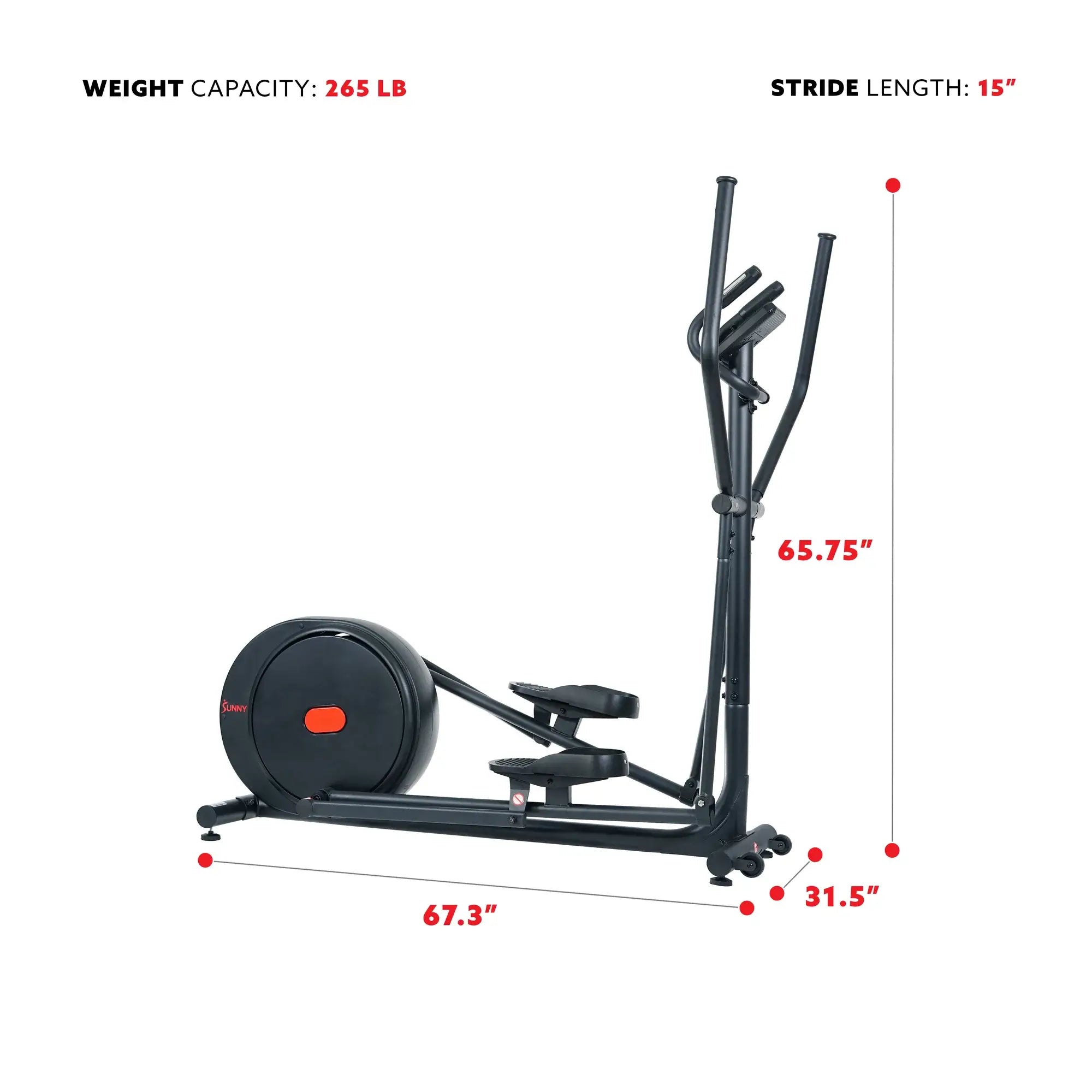 GP Pro Sun Carbon Premium Magnetic Elliptical Programmable Machine- Lifetime warranty*