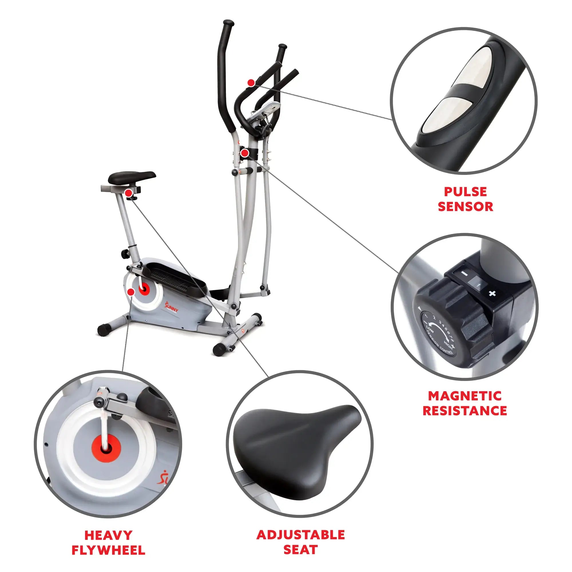GP Pro Sun Essential Interactive Series Seated Elliptical- Lifetime warranty*
