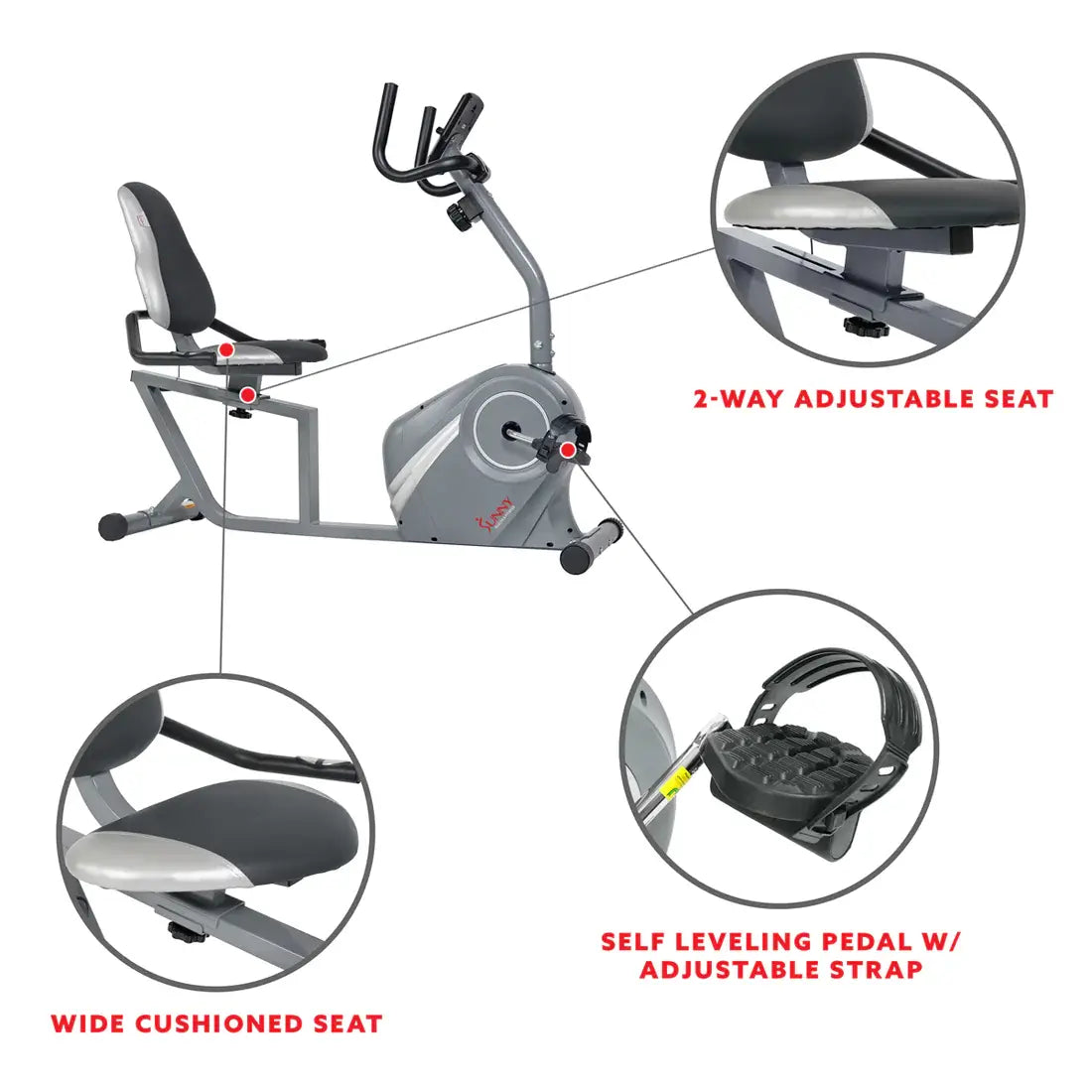 GP Pro Sun Magnetic Recumbent Bike- Lifetime warranty*
