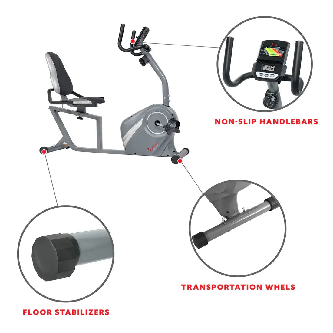GP Pro Sun Magnetic Recumbent Bike- Lifetime warranty*