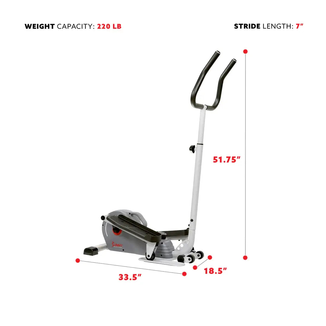 GP Pro Sun Magnetic Elliptical Machine Fitness Cross Trainer- Lifetime warranty*