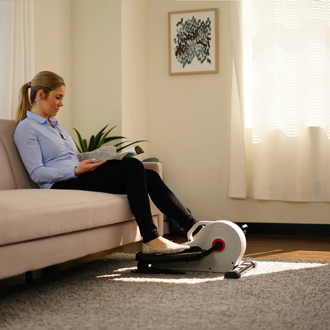 GP Pro Sun Magnetic Under Desk Elliptical Peddler Exerciser- Lifetime warranty*
